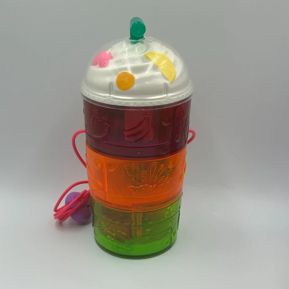 Set of 3 Polly Pocket Playsets - Milkshake, Pineapple & Unicorn Cake Playsets‎